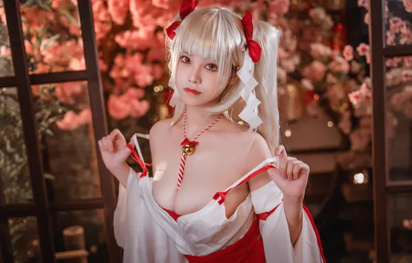 Sexy, pose, woman, model, neckline, Asian, sexy, beauty