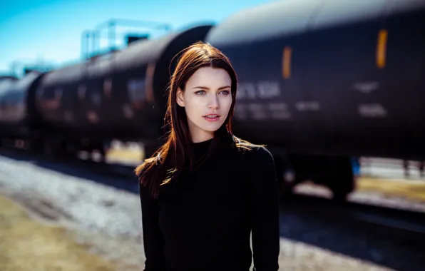 Picture face, background, model, Oksana