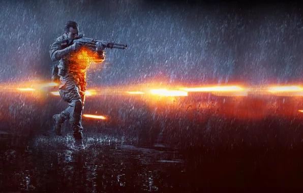 Lights, Light, Rain, Gloves, Soldiers, Weapons, Military, Electronic Arts