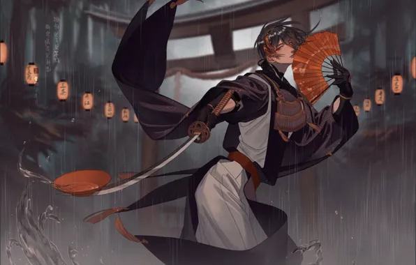 Liquid, sword, guy, Touken ranbu, Dance Of Swords