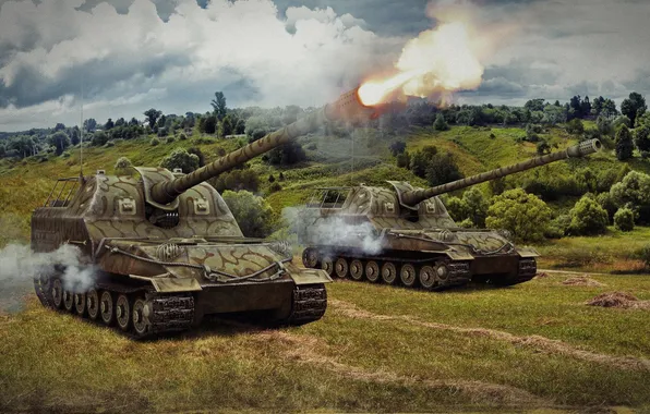 Shot, tank, USSR, USSR, tanks, artillery, WoT, World of Tanks