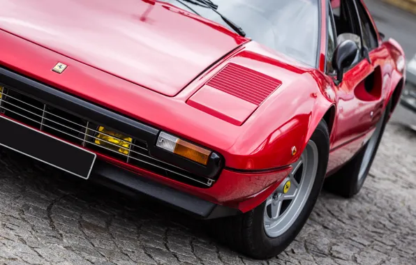 Ferrari, supercar, red, classic, 308