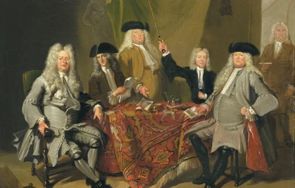 Picture portrait, picture, The inspectors of the Medical Board in Amsterdam, Cornelis Trost