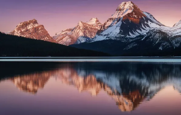Water, reflection, mountains, lake