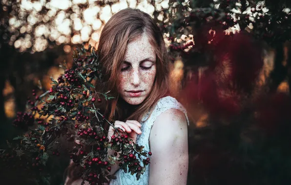 Picture autumn, girl, portrait