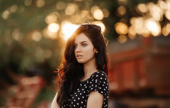 Girl, face, background, hair, chic, David Olkarny, Aurela Skandaj