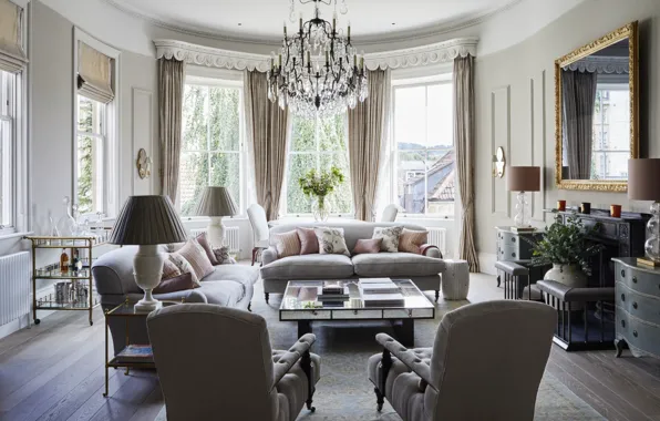 Wallpaper design, style, room, interior, fireplace, living room ...