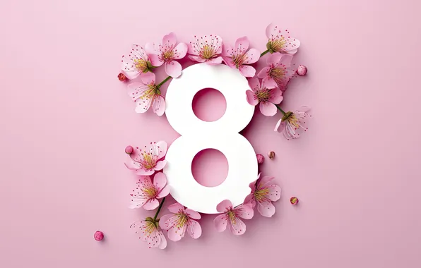 Flowers, holiday, spring, March 8, composition, International women's day, festive background, AI art