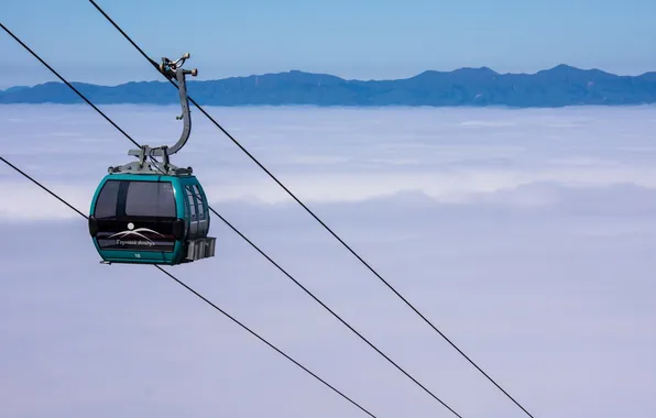The sky, height, cable car