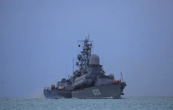 Ship, Calm, rocket, small, The black sea