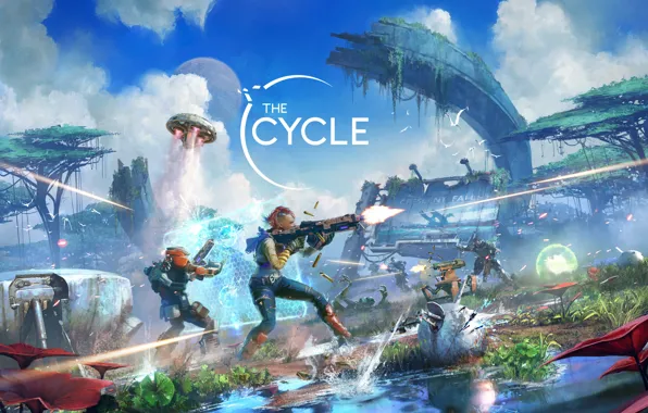 Weapons, war, soldiers, cyborgs, The Cycle