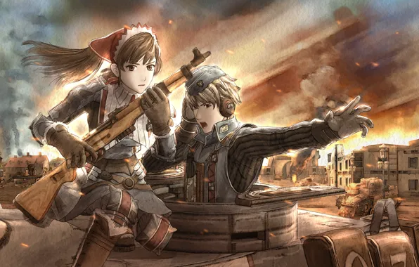 Picture war, soldiers, Valkyria Chronicles