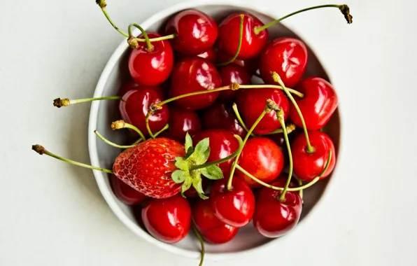 Berries, strawberry, cherry