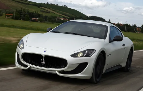 Picture car, Maserati, white, GranTurismo, Sport, MC line