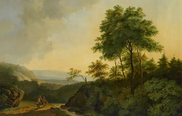 Picture landscape, picture, canvas, The Harz Mountains, Cornelis Francois Roos