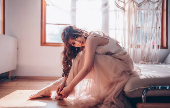 Look, girl, pose, negligee, Asian