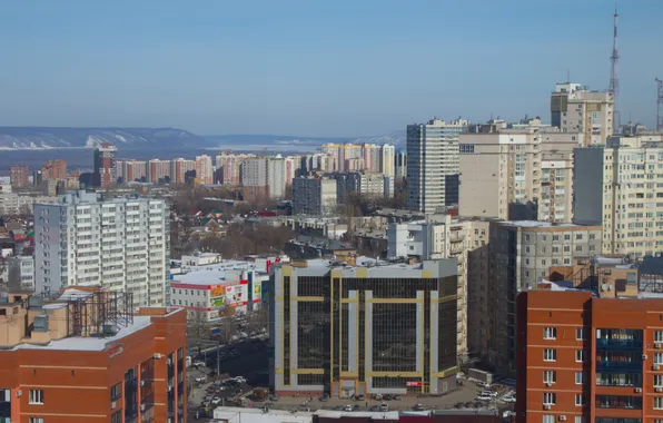 The sky, the city, building, home, spring, Russia, architecture, Samara