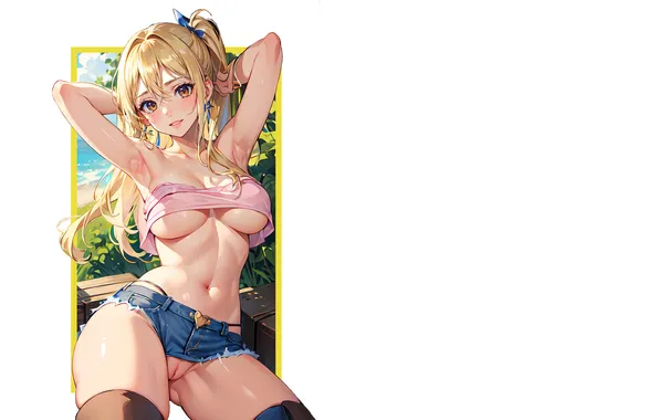 Kawaii, girl, hot, sexy, pussy, boobs, anime, red eyes