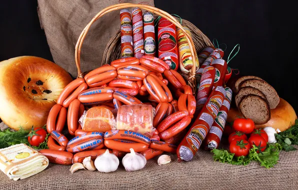 Sausage, food, meat, Sausage