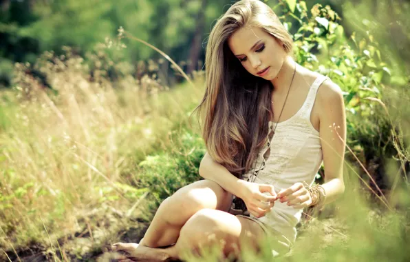 Summer, girl, beauty