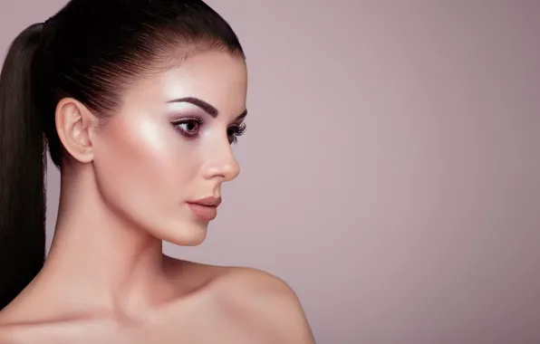 Girl, model, makeup, hairstyle, tail, Oleg Gekman