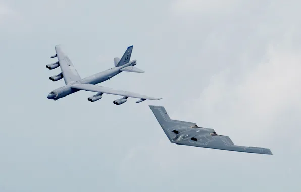 The sky, clouds, bomber, B-1, American, Boeing, strategic, Lancer