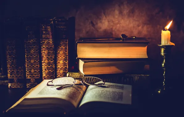 Picture background, glasses, book