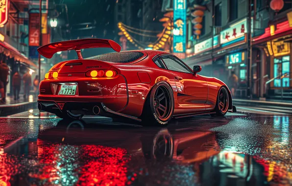 Picture Toyota Supra, Sportcars, Super Car, AI Art, Toyota Mk4