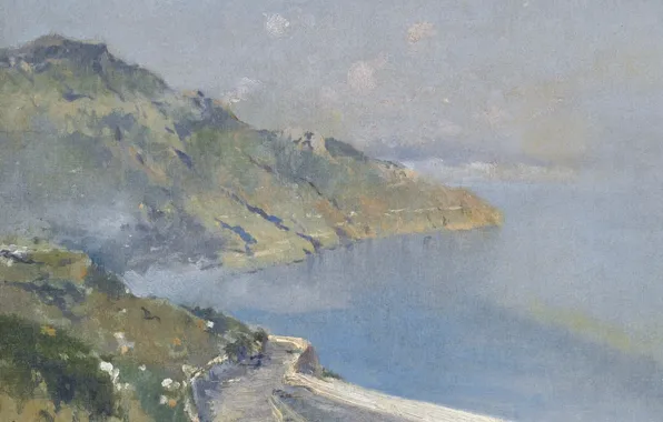 Picture sea, landscape, mountains, picture, Vasily Polenov, Gulf Of Smyrna