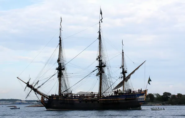 Photo, ships, sailing, Pirate ship