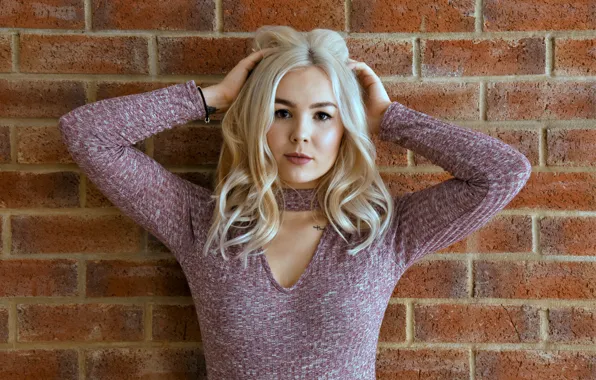 Picture look, background, blonde