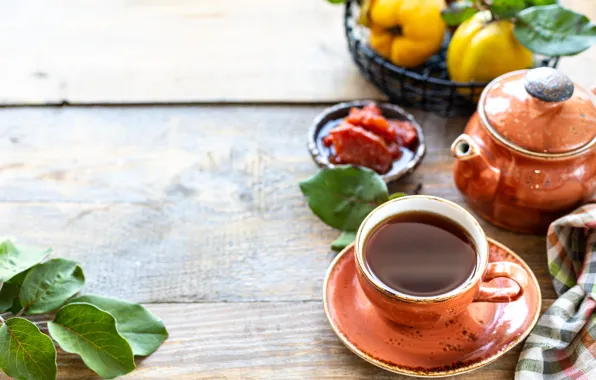 Kettle, Cup, jam, quince, Karina Klachuk