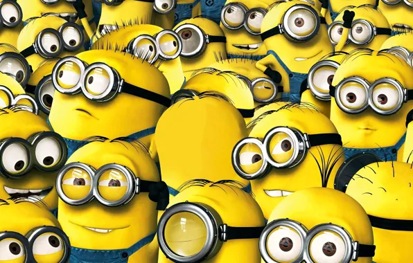 Animation, yellow, smile, cartoon, suit, Cyclops, Minions, Despicable Me