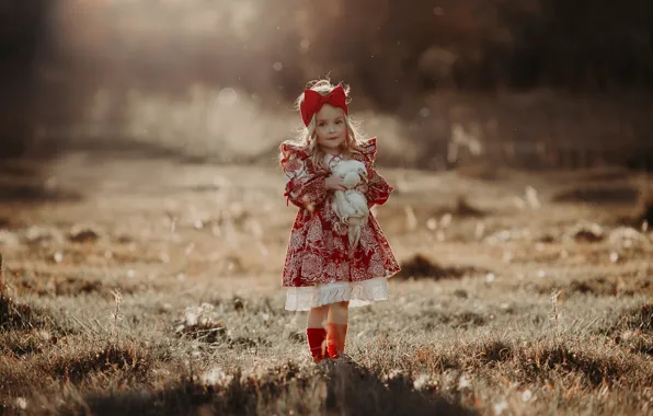 Nature, bird, chicken, girl, baby, chicken, Kura