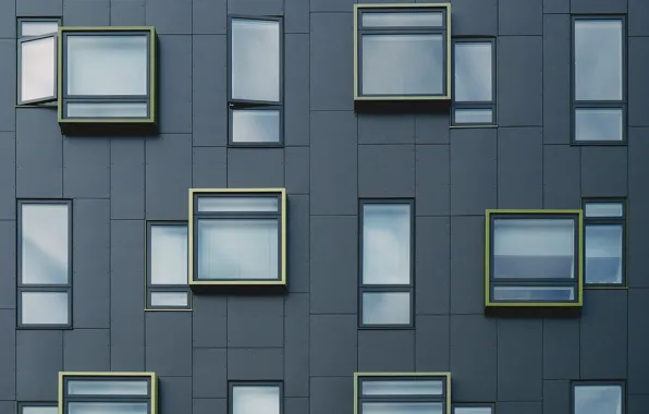 Picture house, wall, the building, Windows