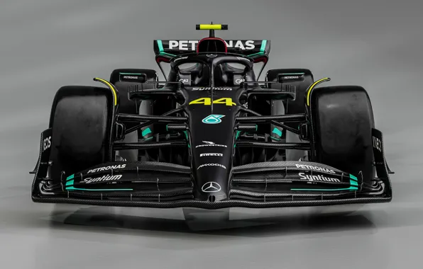 Picture Formula 1, front view, racing car, Mercedes-AMG, 2023, Mercedes-AMG F1 W14 E Performance