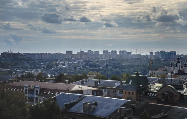 Picture the sky, clouds, the city, roof, Russia, Russia, Kaluga, Kaluga