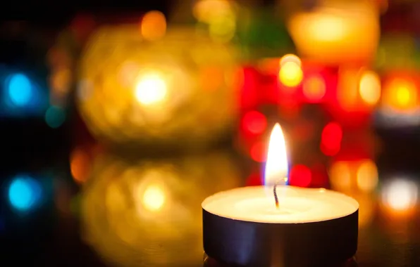 Light, lights, candles, bokeh