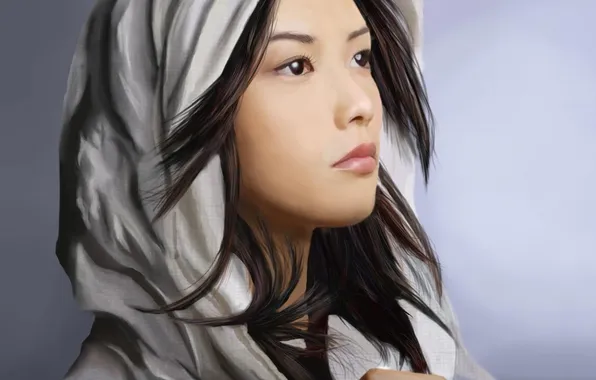 Girl, art, Asian, yui