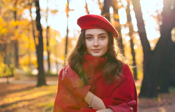 Autumn, look, girl, face, portrait, makeup, Tanya Markova