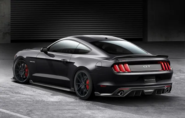 Mustang, Ford, Black, Hennessey, Rear, 2015, Hpe700