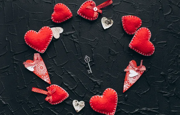 Picture love, heart, red, love, key, romantic, hearts, valentine's day