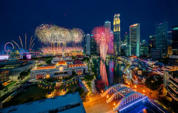 Picture lights, holiday, Asia, Singapore