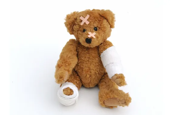 Picture toy, bear, bear, toy, bear, the patch, cute, bandage