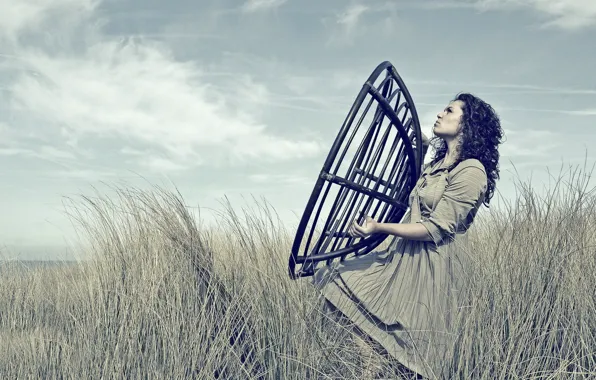 Girl, antenna, dress