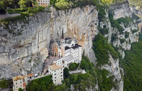 Picture mountains, Italy, The sanctuary of Madonna della Corona