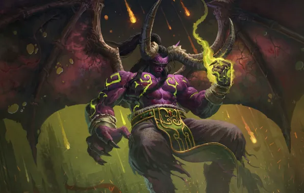 The game, Illidan, The demon, WOW, Stormrage, Warcraft, Blizzard, Art