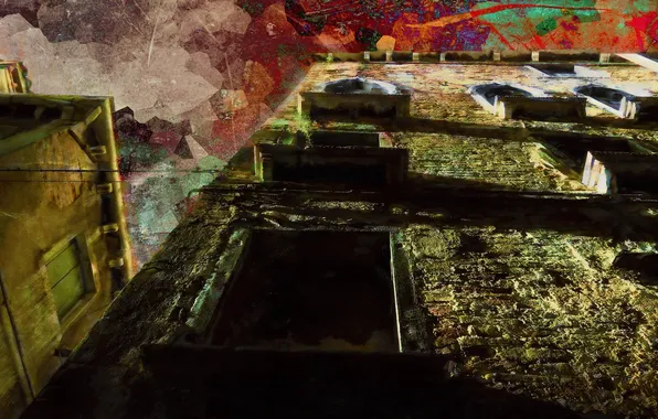 The city, background, home