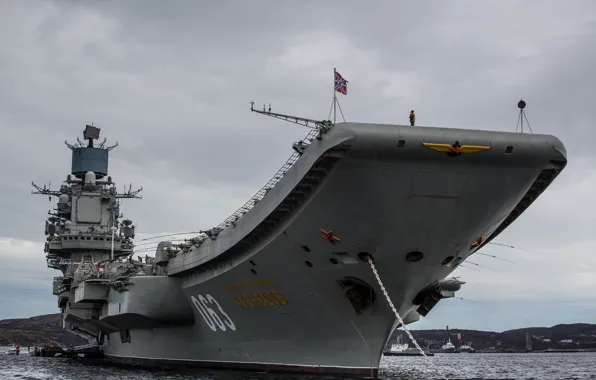 Picture cruiser, heavy, aircraft carrier, "Admiral Kuznetsov"