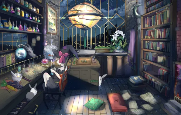 Anime Original Library Wallpaper | Episode interactive backgrounds, Anime  house, Anime background